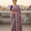 Soft Vichitra Silk Designer Saree with Thread & Sequence Work
