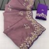 Soft Vichitra Silk Designer Saree with Thread & Sequence Work