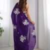 Purple Designer Shaded Saree with Double Sequence Border