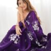Purple Designer Shaded Saree with Double Sequence Border