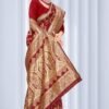 IMG-20260223-WA0047 Red Banarasi Soft Silk Saree with Traditional Weaving