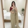 Designer Tissue Silk Party Wear Saree with Stitched Blouse