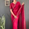 IMG_20260223_123035_711 Red Georgette Saree with Swarovski Diamond Work