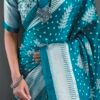 IMG_20260223_131512_879 Teal Moss Silk Ready Wear Saree with Print Design