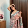Mul Cotton Ready to Wear Printed Saree with Pocket