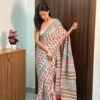 Mul Cotton Ready to Wear Printed Saree with Pocket