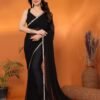 Georgette Saree with Mirror Lace Work Designer Style